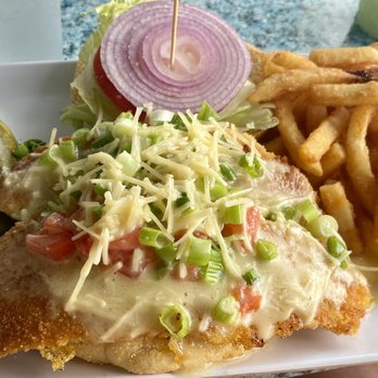 Lazy Days Restaurant - Yellow Tail Lazy Days sandwich with fries - Seafood Near Me - Islamorada, Florida