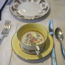 The Pink House Tea Room & Bnb - Place setting-so cute!