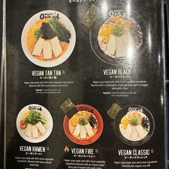 Onoya Ramen - Vegan ramen options - Ramen Near Me - Honolulu, Hawaii