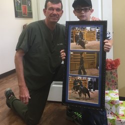 Dr Ted Weller, DC - Dr. Ted and young rodeo patient