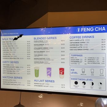 Feng Cha-Chula Vista - Menu - Bubble Tea Near Me - Chula Vista, California