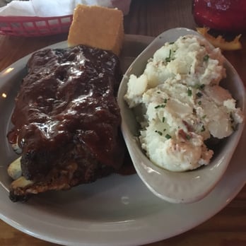 The Silver Dollar - Half rack of ribs with potato salad - Southern Near Me - Louisville, Kentucky
