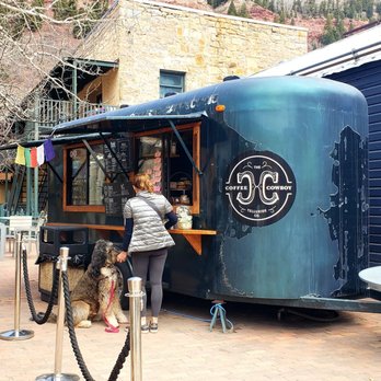 The Coffee Cowboy - a woman and her dog - Coffee & Tea Near Me - Telluride, Colorado The Coffee Cowboy - a woman and her dog - Coffee & Tea Near Me - Telluride, Colorado