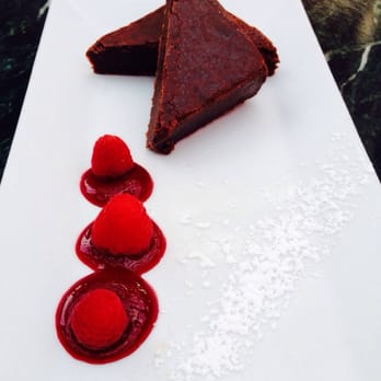 Adelle's - Chocolate brownie with raspberry sauce - American Near Me - Wheaton, Illinois