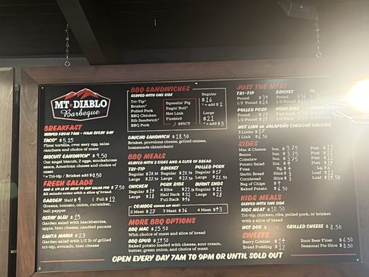 Menu photo 2 Mt Diablo BBQ Lafayette, CA Menu photo 2 Mt Diablo BBQ Lafayette, CA