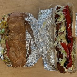 Large Athena and Large Chicken Cutlet Sub (size comparison)