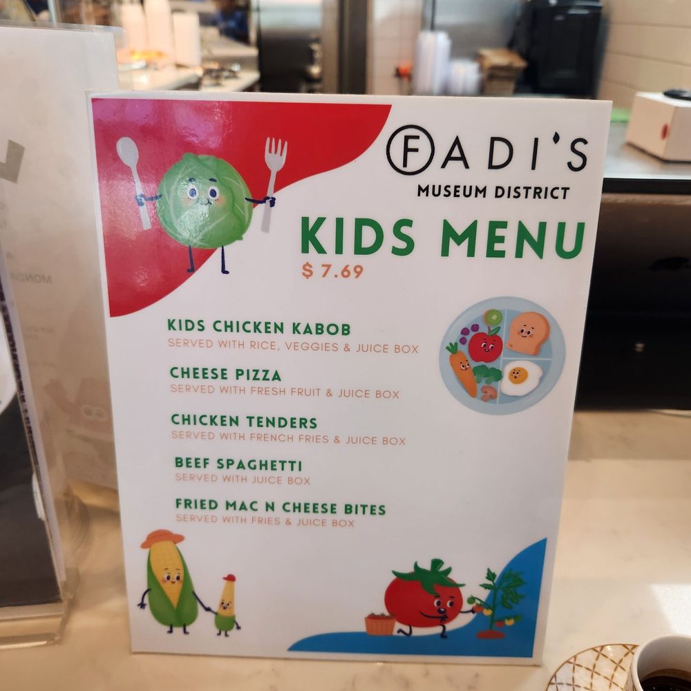 Fadi's Eatery - Kids menu - Mediterranean Near Me - Houston, Texas