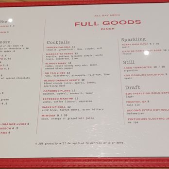 Full Goods Diner - Beverages - Diners Near Me - San Antonio, Texas