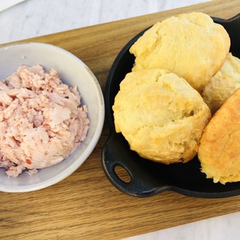 Magnolia Table - Jo's Buttermilk Biscuits with Strawberry Butter (4) - Breakfast & Brunch Near Me - Waco, Texas Magnolia Table - Jo's Buttermilk Biscuits with Strawberry Butter (4) - Breakfast & Brunch Near Me - Waco, Texas