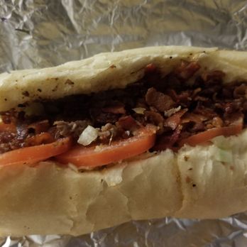 Captain Nemo's Submarine Sandwiches - Steak, cheese, mushrooms, extra oil and seasoning and BACON BITS ON TOP - Sandwiches Near Me - Romulus, Michigan