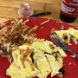 Trails End Grill - Remnants of omelette and hash browns