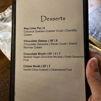 Purple Olive - Dessert menu - Wine Bars Near Me - Saint Augustine, Florida