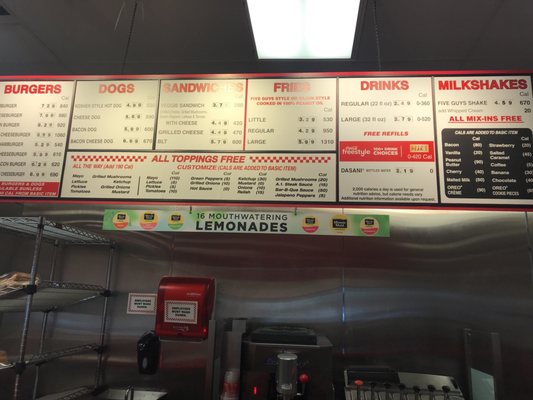Menu photo 2 Five Guys Goodyear, AZ