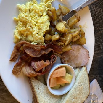 Eros Cafe Group - Scrambled eggs bacon, potatoes - Cafes Near Me - East Rutherford, New Jersey