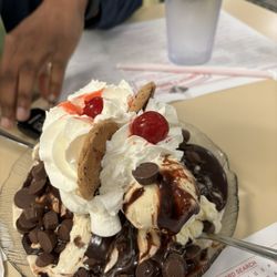 Dumser's Dairyland Restaurant - Brownie sundae with a few extra toppings