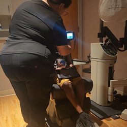Family Eye Center - My son is getting his eyes checked.