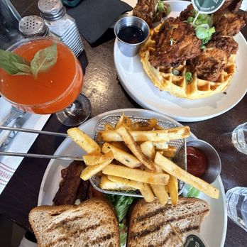 Friedman's - B.L.A.T. & Fried Chicken & Cheddar Waffle - Breakfast & Brunch Near Me - New York, New York Friedman's - B.L.A.T. & Fried Chicken & Cheddar Waffle - Breakfast & Brunch Near Me - New York, New York