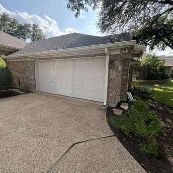 Xellent Gutter Solutions - New gutter and downspout at garage - Gutter Services Near Me - Leander, Texas Xellent Gutter Solutions - New gutter and downspout at garage - Gutter Services Near Me - Leander, Texas
