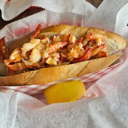 Deep Water Seafood - Lobster roll and curly fries!