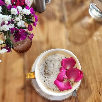 Pink Duck Kitchen - Lavender latte (coconut milk substitute) - Breakfast & Brunch Near Me - Henderson, Nevada Pink Duck Kitchen - Lavender latte (coconut milk substitute) - Breakfast & Brunch Near Me - Henderson, Nevada