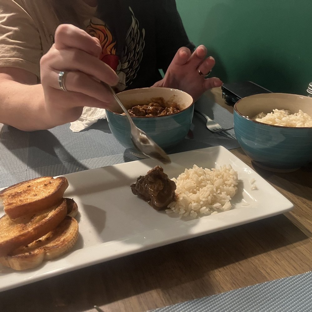 a man eating a meal a man eating a meal