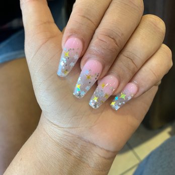 Quality Nails & Spa - Full set star design!!! - Nail Salons Near Me - Long Beach, California
