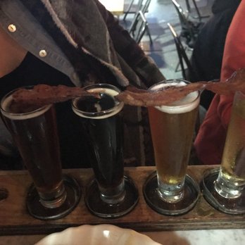 Jacob's Pickles - beer flight: regional (with bacon) - Comfort Food Near Me - New York, New York