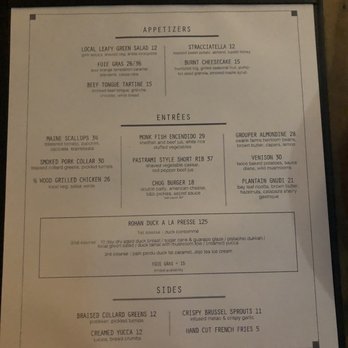 Ariete - Menu - New American Near Me - Miami, Florida