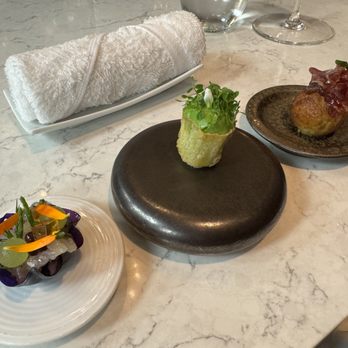 The Dining Room at Victoria & Albert’s - Amuse Bouche at the chef's table, March 2024 - New American Near Me - Lake Buena Vista, Florida The Dining Room at Victoria & Albert’s - Amuse Bouche at the chef's table, March 2024 - New American Near Me - Lake Buena Vista, Florida