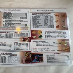 Snow Crab Juicy Seafood - Menu
