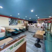 Photo of Safi Mediterranean Grill - San Diego, CA, United States. Inside, quirky and minimal but clean.