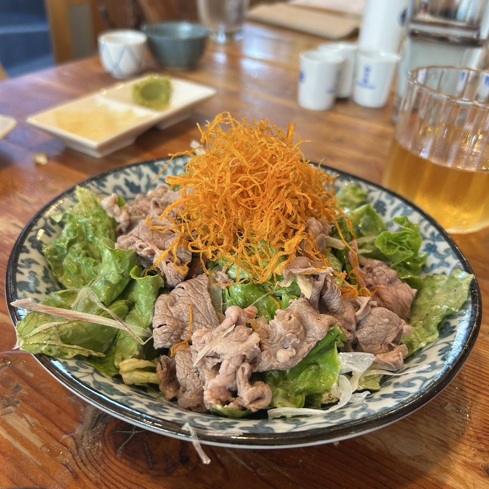 Beef with salad!