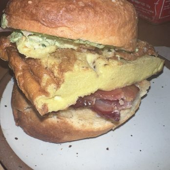 Harken Cafe - Bacon egg and cheese on a biscuit - Coffee & Tea Near Me - Charleston, South Carolina