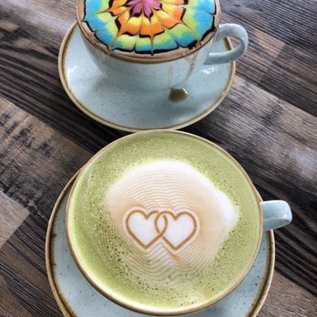 Wild Oak Cafe - Rainbow Latte & Matcha  Latte - Cafes Near Me - Glendale, California