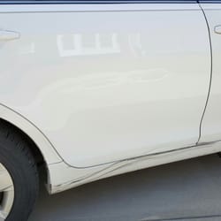 Pindroh Bros - This is the result of "cosmetic" fix. I missed the "No Rocker Painted" on the estimate.  Rep never elaborated this ridiculous result.