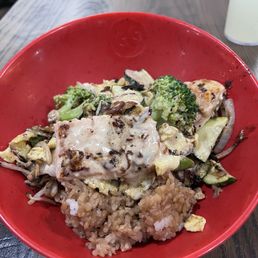 a plate of food on a table