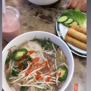 Wok & Pho - Pho Combination Pho  Egg Rolls - Chinese Near Me - Long Beach, California