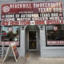Exterior outside entrance of Beach Hill Smokehouse - Toronto, Ontario Exterior outside entrance of Beach Hill Smokehouse - Toronto, Ontario