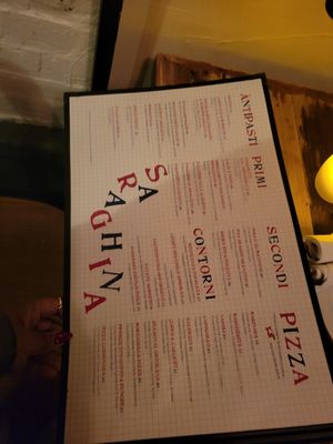 Menu photo 1 Saraghina Restaurant Brooklyn, NY Menu photo 1 Saraghina Restaurant Brooklyn, NY