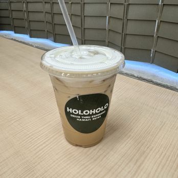 Holoholo Drive Thru Espresso - Iced white chocolate latte with cold foam - Coffee & Tea Near Me - Kaneohe, Hawaii