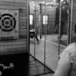 Stumpy’s Hatchet House - My baby right before hitting that bullseye.