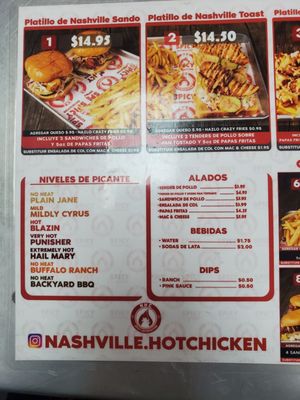 Menu photo 3 Nashville Hot Chicken Pacoima, CA