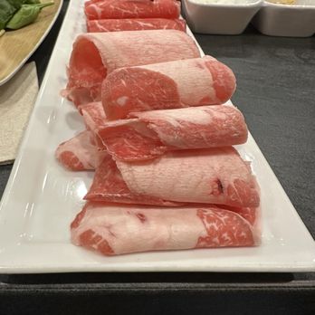Tabu Shabu - Short Rib (front) Angus Ribeye (back) - Japanese Near Me - Thousand Oaks, California