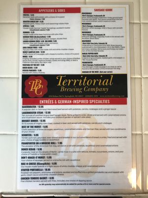 Menu photo 8 Territorial Brewing Company Springfield, MI Menu photo 8 Territorial Brewing Company Springfield, MI