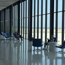 Avis Rent A Car - I love this airplane viewing area at the rental car counters.