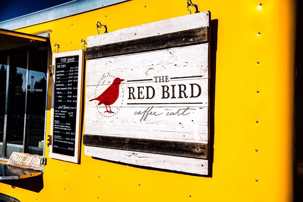 The Red Bird Coffee Cart Logo