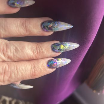 Star Salon and Spa - Black white ombré opal nails! ;-) - Nail Salons Near Me - Cotati, California Star Salon and Spa - Black white ombré opal nails! ;-) - Nail Salons Near Me - Cotati, California