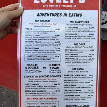 Lovely's - Menu - Burgers Near Me - Oakland, California Lovely's - Menu - Burgers Near Me - Oakland, California