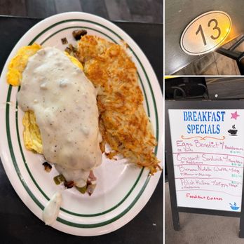 Johnny's Diner - (34) Johnny Omelet was filled with crispy bacon, sausage and other goodies. Lucky Table 13 for me! - Diners Near Me - Orlando, Florida