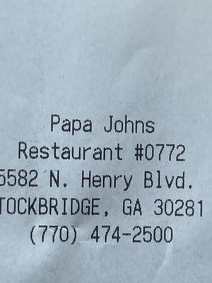 Papa Johns Pizza by null